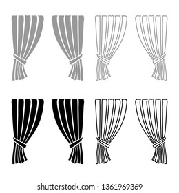 Curtains Blind Premiere idea icon set black