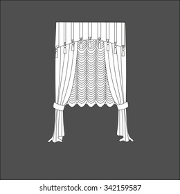 
Curtains . Classic curtains . Lambrequin .