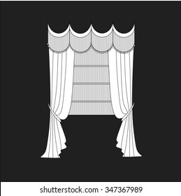 curtains, classic curtains, lambrequin