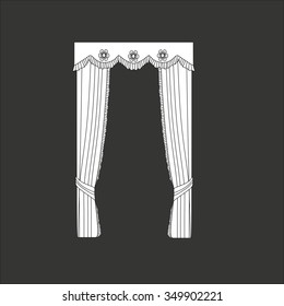 curtains. classic curtains. lambrequin.