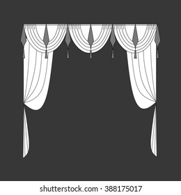 curtains . classic curtains . lambrequin
