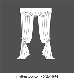 curtains. classic curtains. lambrequin. window decoration.