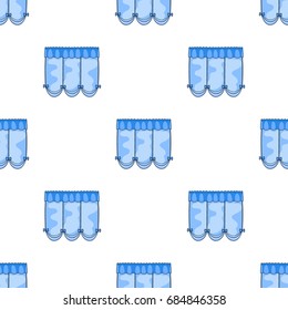 Curtains with drapery on the cornice. single icon in cartoon style vector symbol stock illustration web.