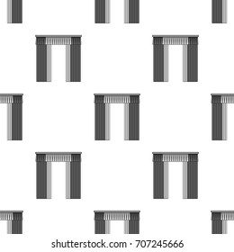 Curtains with drapery on the cornice.Curtains single icon in monochrome style vector symbol stock illustration web.