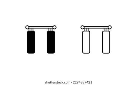 Curtains icon design with white background stock illustration