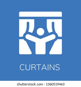  Curtains icon. Editable  Curtains icon for web or mobile.