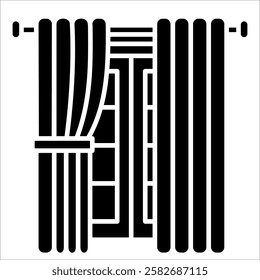 Curtains Icon Element For Design