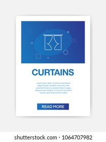 CURTAINS ICON INFOGRAPHIC