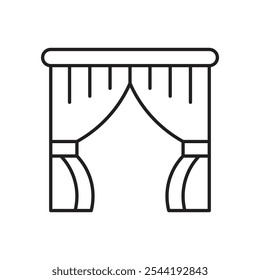 Curtains icon. isolated vector icon.