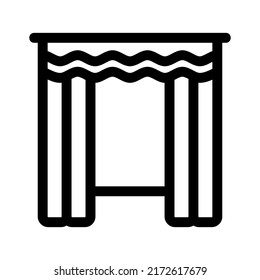curtains icon or logo isolated sign symbol vector illustration - high quality black style vector icons
