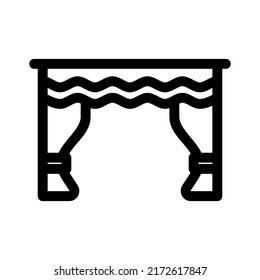 curtains icon or logo isolated sign symbol vector illustration - high quality black style vector icons
