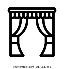 curtains icon or logo isolated sign symbol vector illustration - high quality black style vector icons
