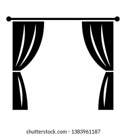 Curtains. Icon on white background. Vector illustration