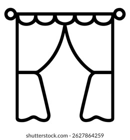 Curtains icon on white background vector
Vector icon household items home