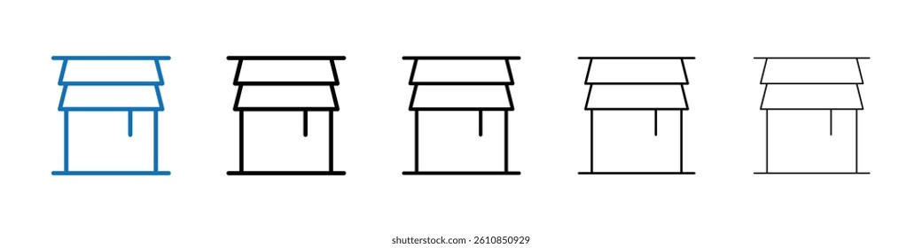 Curtains icon Outline vector logo for web ui