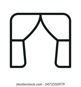 Cortinas icono Plantillas de diseño de Vector simple y moderno