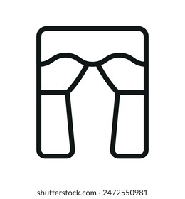 Curtains icon vector design templates simple and modern