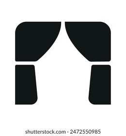 Curtains icon vector design templates simple and modern