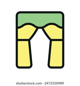 Curtains icon vector design templates simple and modern