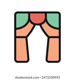 Curtains icon vector design templates simple and modern