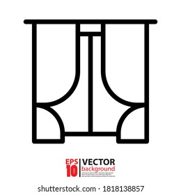 Curtains icon vector. Housekeeping Elements Icon. Eps10 vector illustration.
