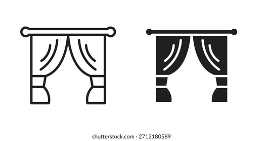 Curtains icon in vector. Logotype