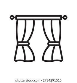 curtains icons. Simple vector icons With Background. Flat style design