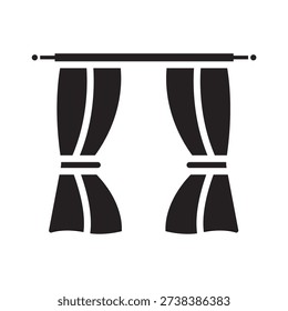 curtains icons. Simple vector icons With Background. Flat style design