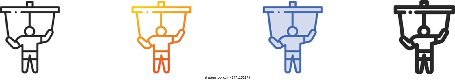 curtains icon.Thin Linear, Gradient, Blue Stroke and bold Style Design Isolated On White Background