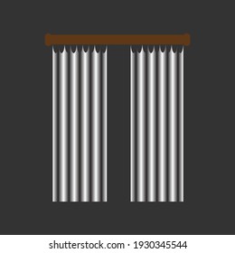 Vector de diseño del logotipo de la ilustración de las cortinas