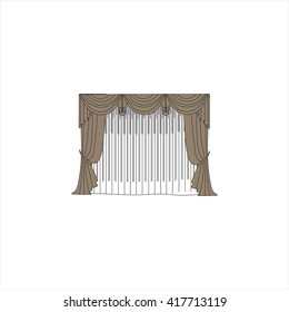 curtains. interior textiles. window decoration.