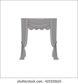 cortinas. têxteis interiores. decoração de janelas.