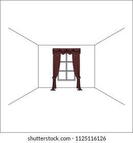curtains in the interior of the window.