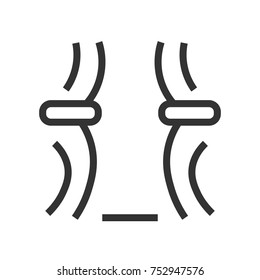 curtains line icon