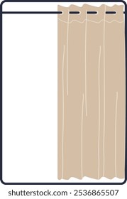 Cortinas en Ilustración vectorial de vestuario