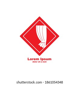 Curtains logo icon Vector illustration.
