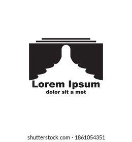 Curtains logo icon Vector illustration.
