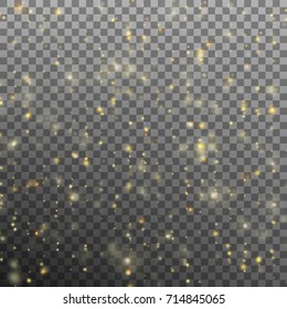 Curtains made of gold threads. Golden shining glitter threads. Fibers of threads of gold curtains sparkle in the light. And also includes EPS 10 vector