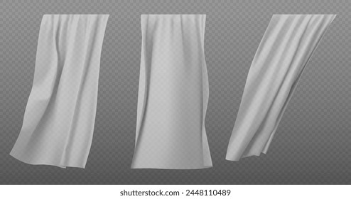  curtains on transparent background vector illustration