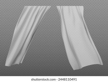  curtains on transparent background vector illustration