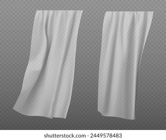 curtains on transparent vector illustration