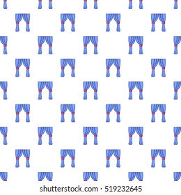 Curtains pattern. Cartoon illustration of curtains vector pattern for web