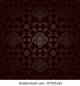 Curtains, seamless pattern, ornament floral
