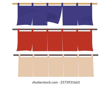 Curtains set of 3 colors