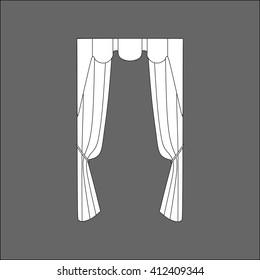 curtains. curtains sketch.