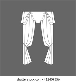 curtains. curtains sketch.