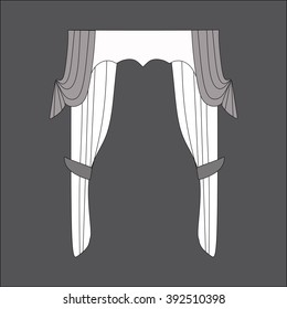 curtains. sketch design window curtains.