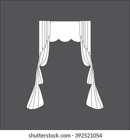 curtains. sketch design window curtains.