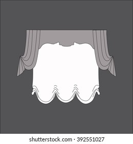 curtains. sketch design window curtains.