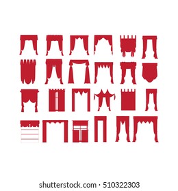Curtains sketch.  interior elements collection